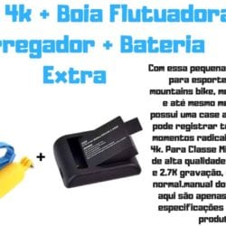 Camera 4k + Boia Flutuadora + Carregador + Bateria Extra (2)